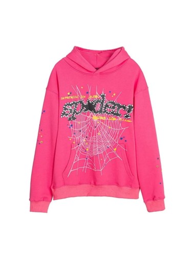 Young Thug-Sp5der Young Thug Sp5der pink leteers logo hoodie black&Pink