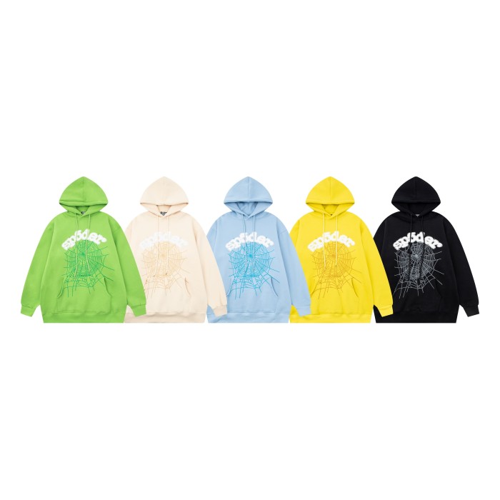 Young Thug-Sp5der Arc-shaped sp5der web print hoodie & pants set