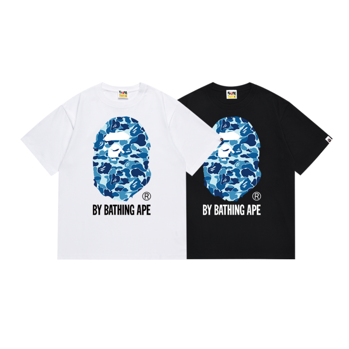 A Bathing Ape Classic ABC Camouflage Ape Big Head Letter Print Tee 6 colors