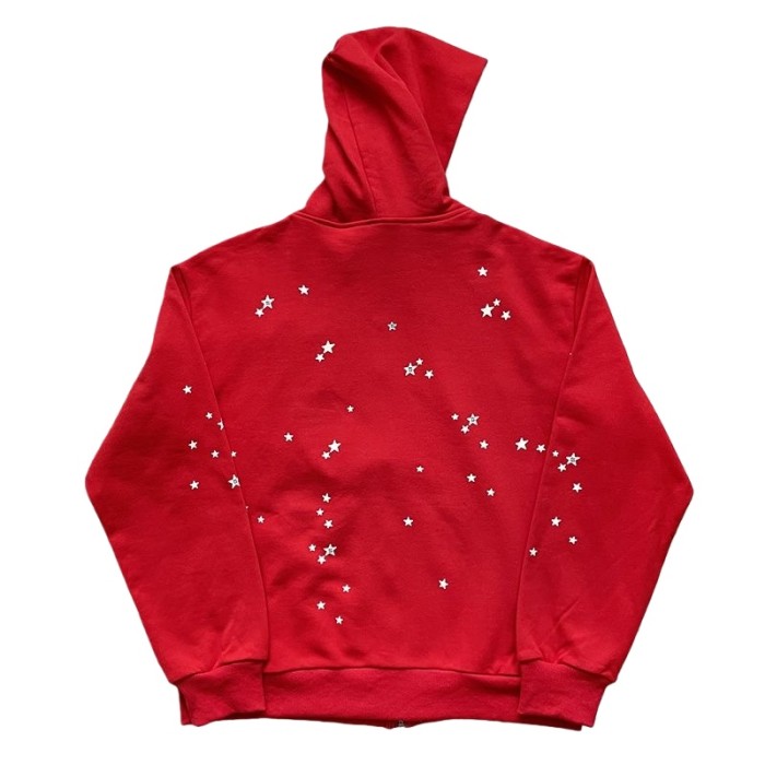 Young Thug-Sp5der Atlanta Zip Up Hoodie & Pants set red