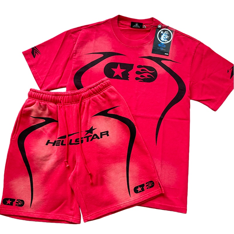 Hellstar Studio Sport Logo Digital Tee Shorts Set detail photo 1