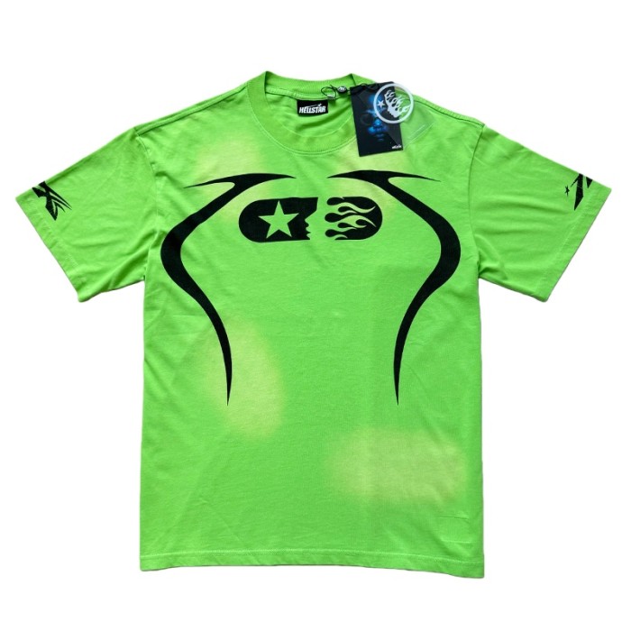 Hellstar Studio sport logo back digital print washed version tee & shorts set 7 colors
