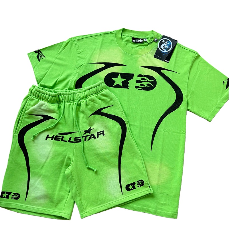 Hellstar Studio Sport Logo Digital Tee Shorts Set detail photo 6