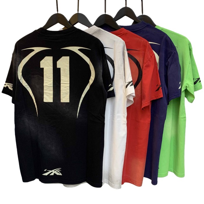 Hellstar Studio sport logo back digital print washed version tee & shorts set 7 colors