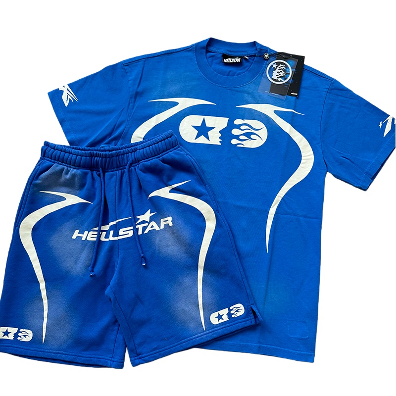 Hellstar Studio Sport Logo Digital Tee Shorts Set detail photo 21