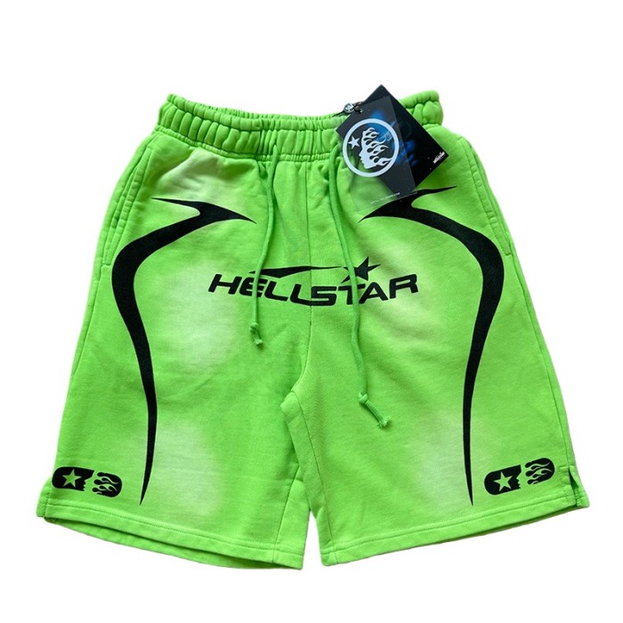 Hellstar Studio sport logo back digital print washed version tee & shorts set 7 colors