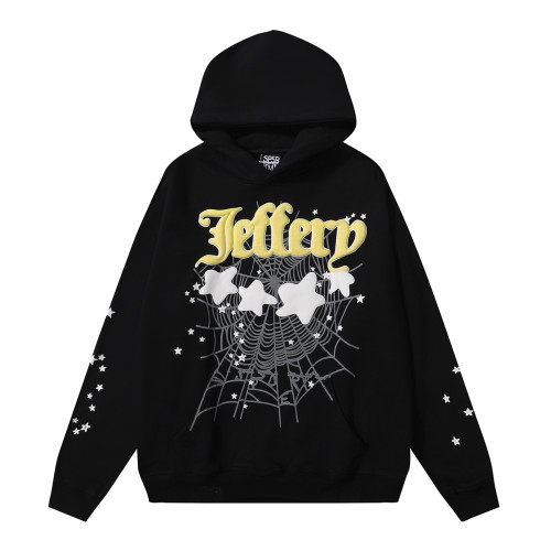 Young Thug-Sp5der Jeffery White Stars Bubble Print Hoodie & Pants Set