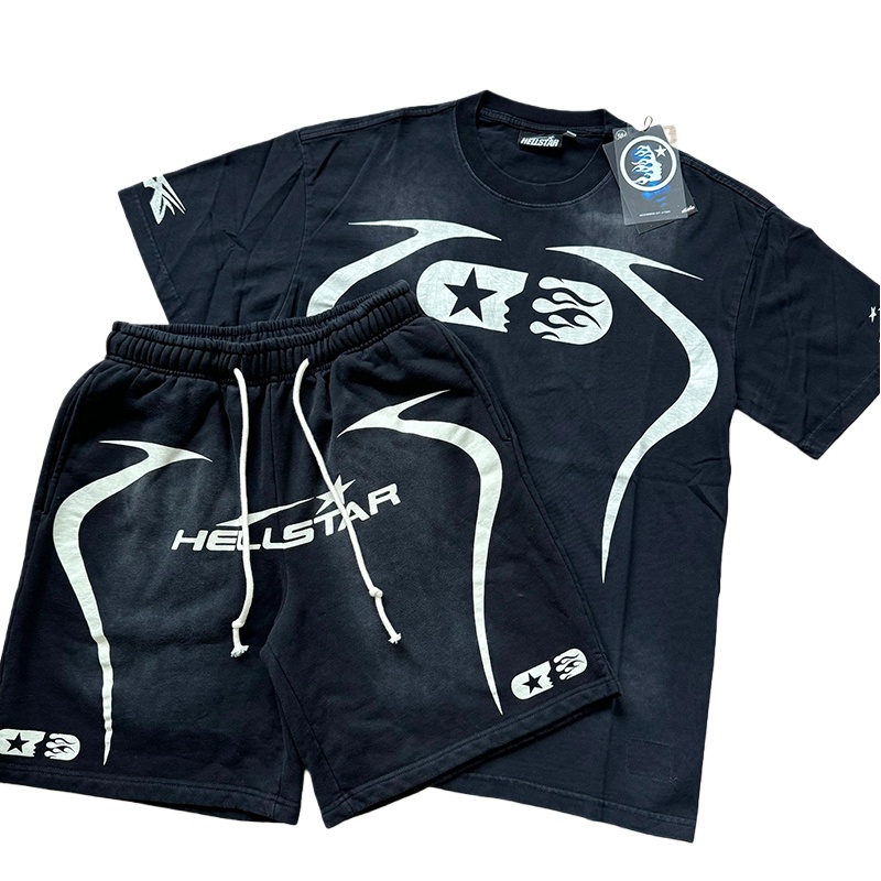 Hellstar Studio Sport Logo Digital Tee Shorts Set detail photo 11