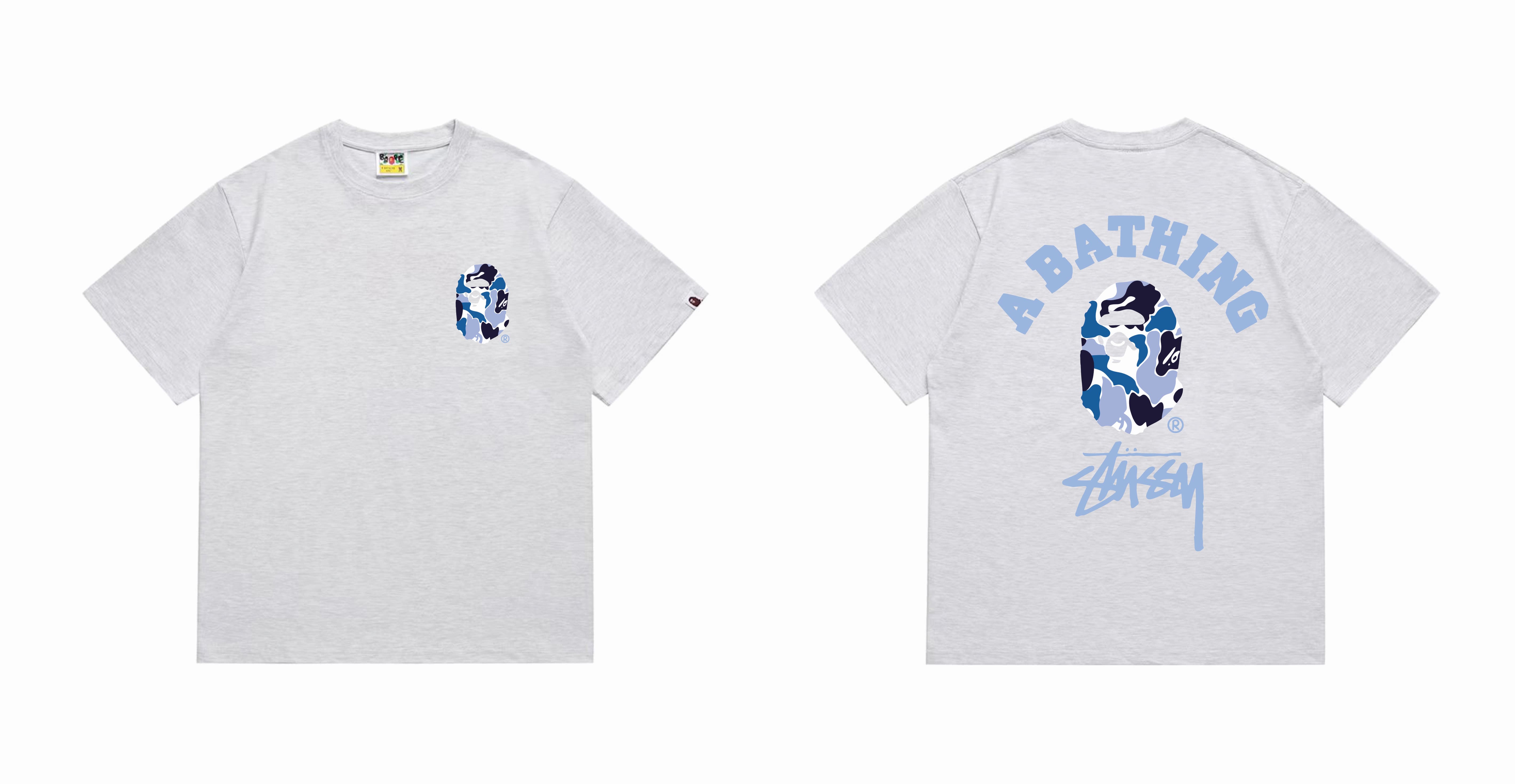 A Bathing Ape Blue Camo Shirt detail photo 6