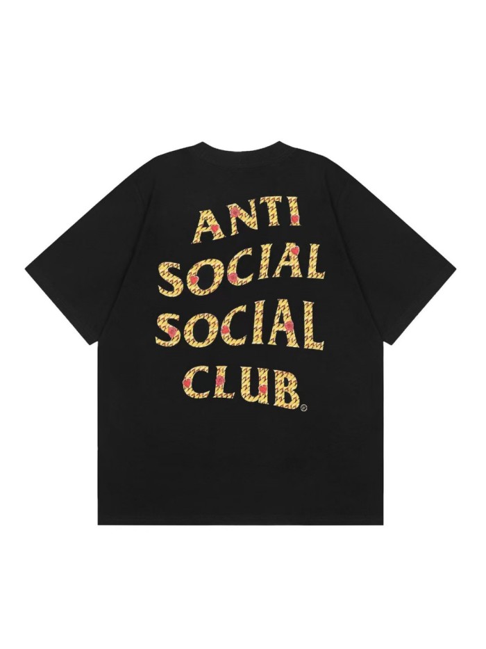 Assc Anti social social club Anti Social Slogan Rose Love Bear Printed Tee 20 colors