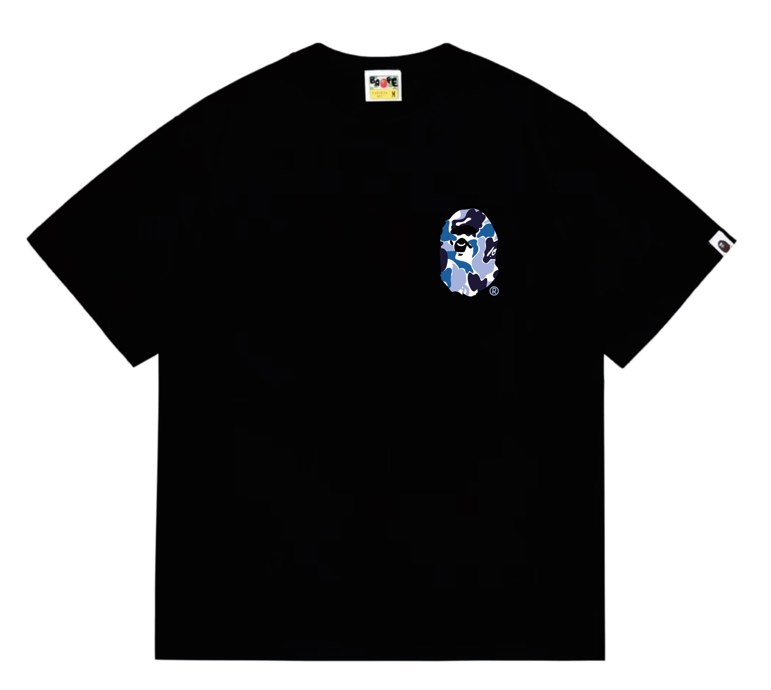 A Bathing Ape Blue Camo Shirt detail photo 1
