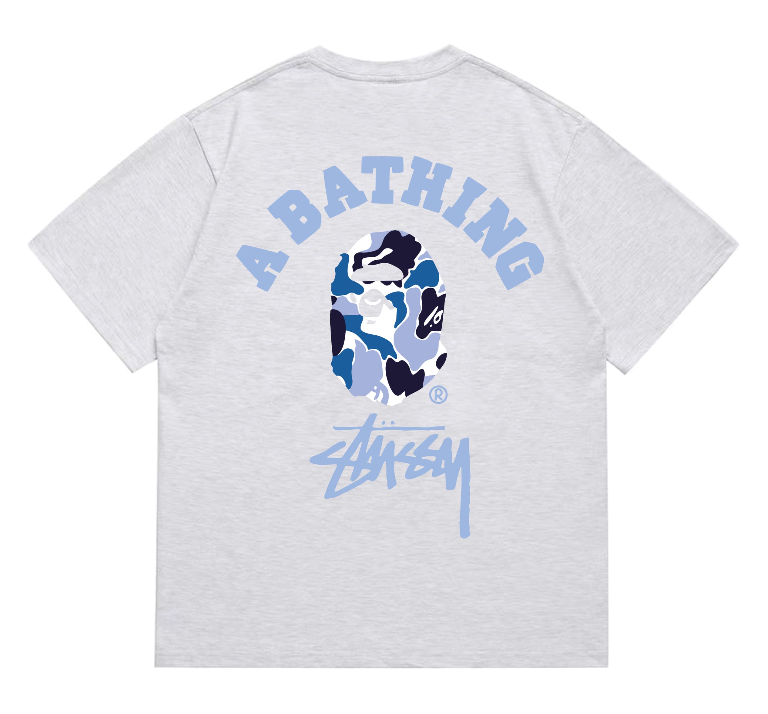 A Bathing Ape Blue Camo Shirt detail photo 5