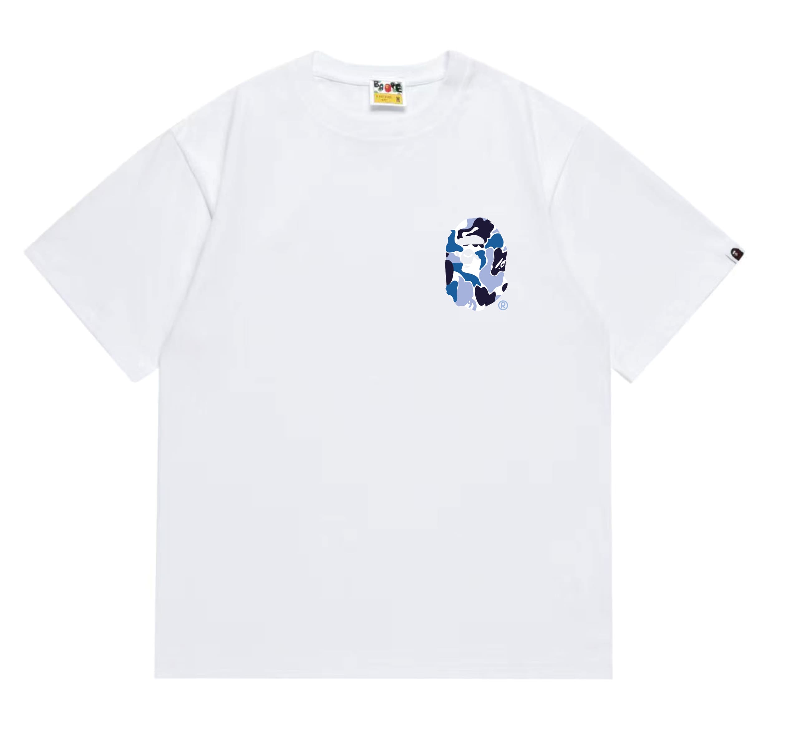A Bathing Ape Blue Camo Shirt detail photo 10