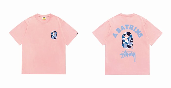 A Bathing Ape Camouflage Blue Print Ape Head tee 5 colors