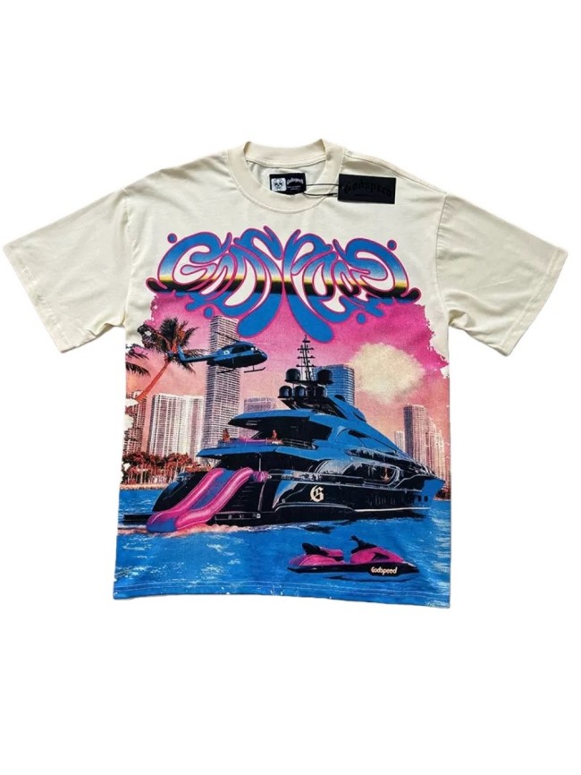 Godspeed Cruise ship Print tee 2 colors