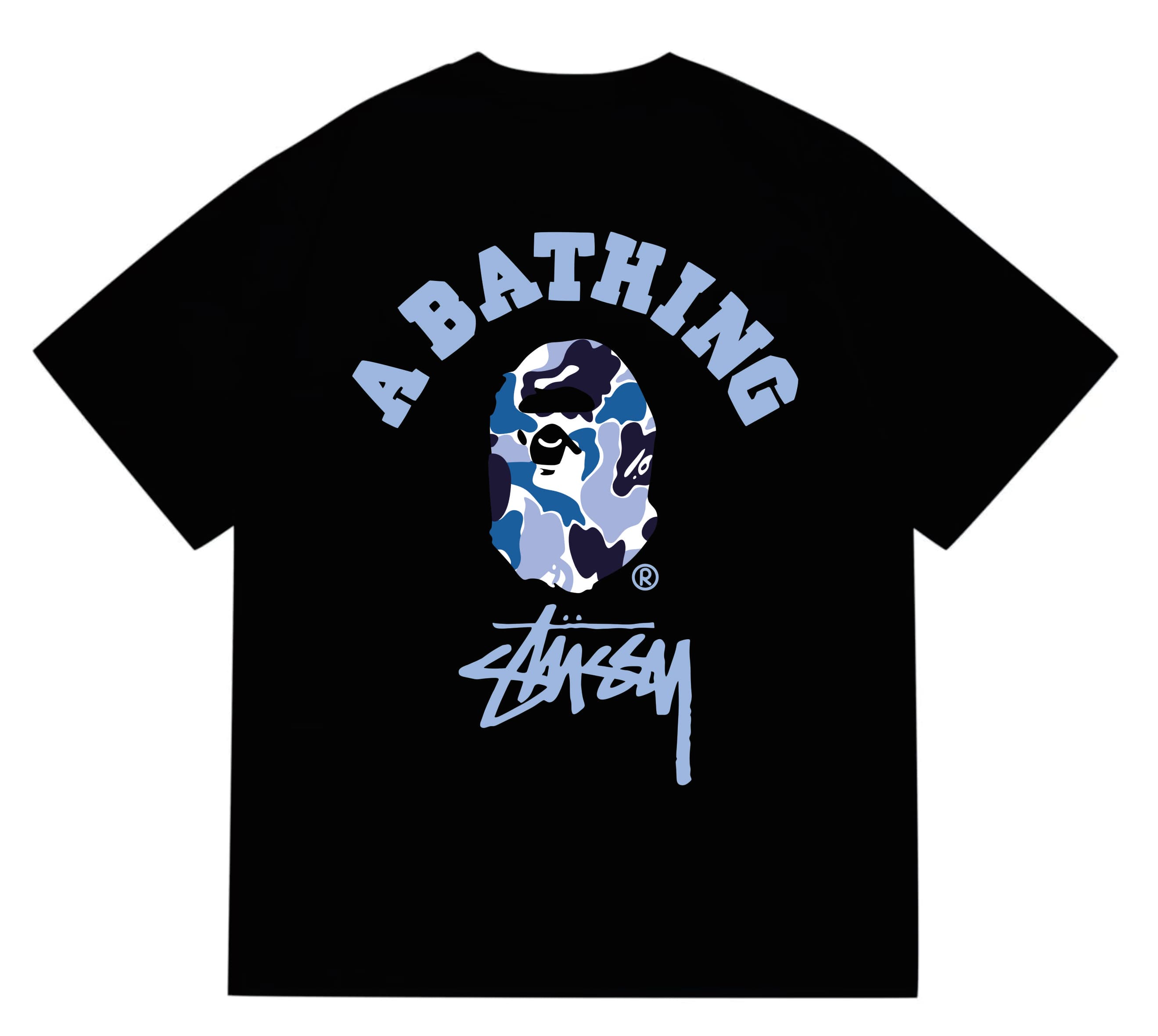 A Bathing Ape Blue Camo Shirt detail photo 2