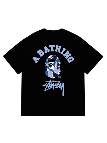 A Bathing Ape Camouflage Blue Print Ape Head tee 5 colors