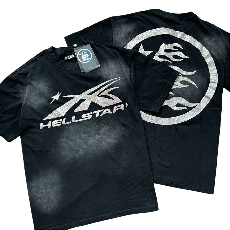 Hellstar Studio Glitter Logo Washed T-shirt detail photo 4