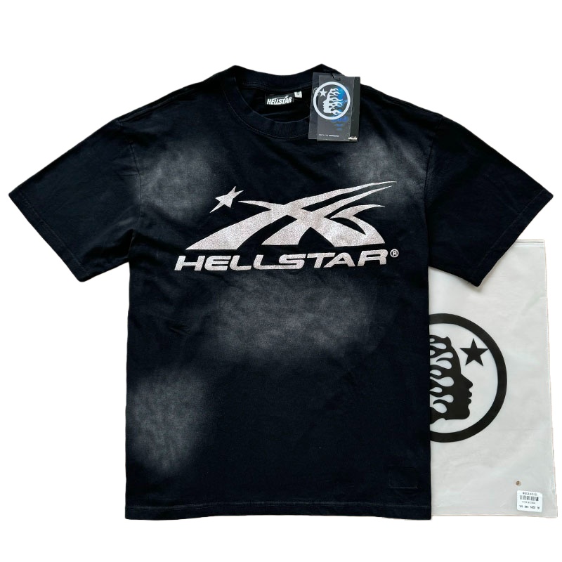 Hellstar Studio Glitter Logo Washed T-shirt detail photo 1