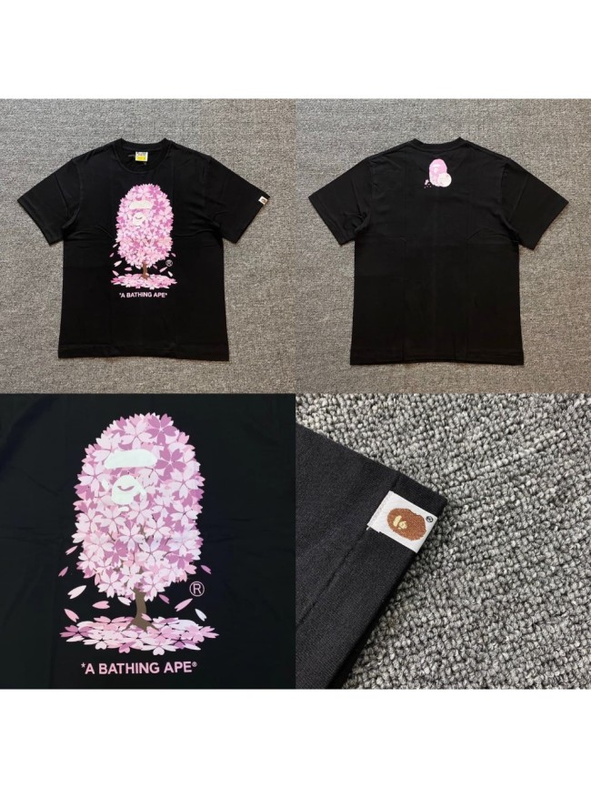 A Bathing Ape Pithecanthropus streetwear brand Contrast color Print tee 16 colors