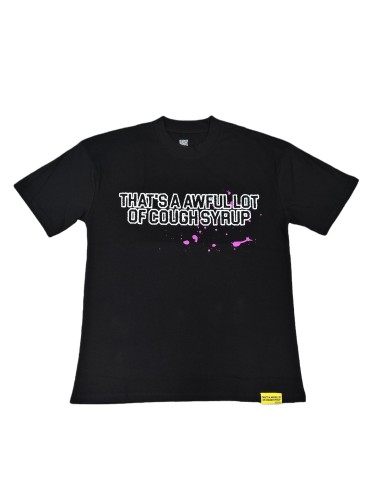 Cough syrup Purple Bloodstain Graffiti Print Tee