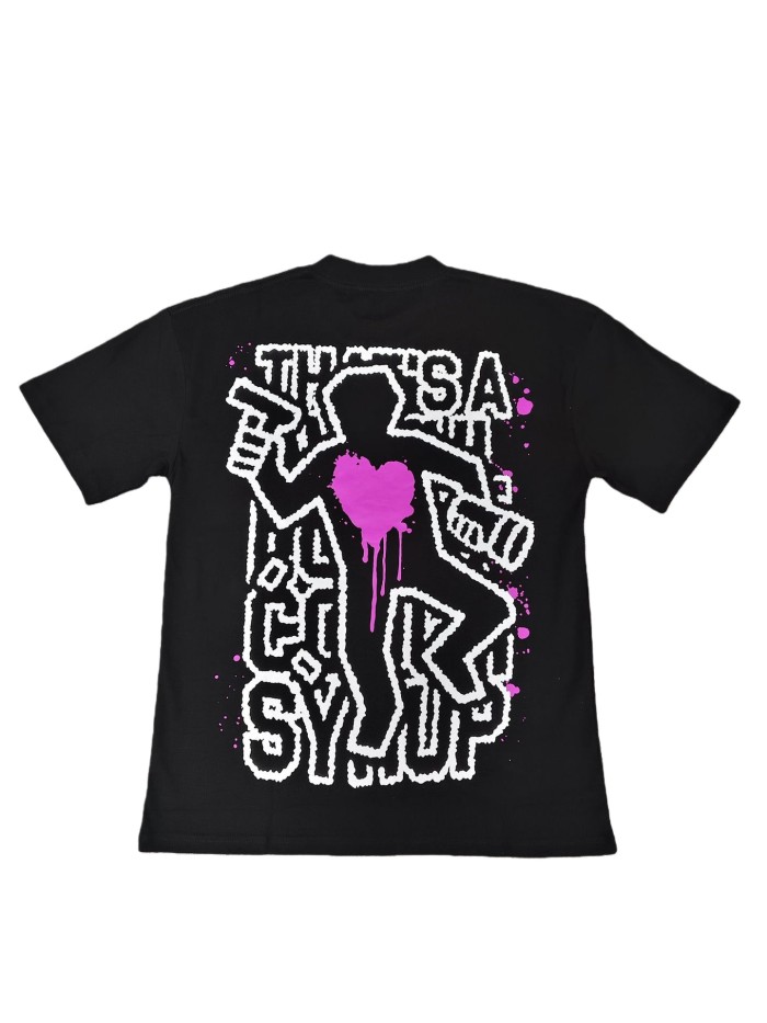 Cough syrup Purple Bloodstain Graffiti Print Tee