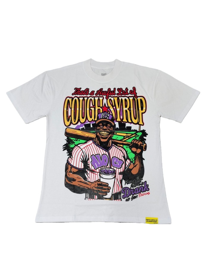 Cough syrup Gold Tooth Baseball Player Print Tee 2 colors