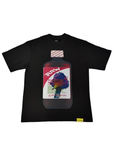 Cough syrup Blue Bird-headed Bottle Print Tee