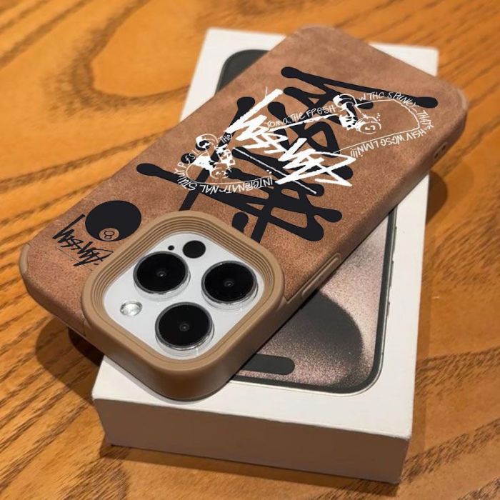 Stussy Pool Black 8 Vintage Fur iPhone Case