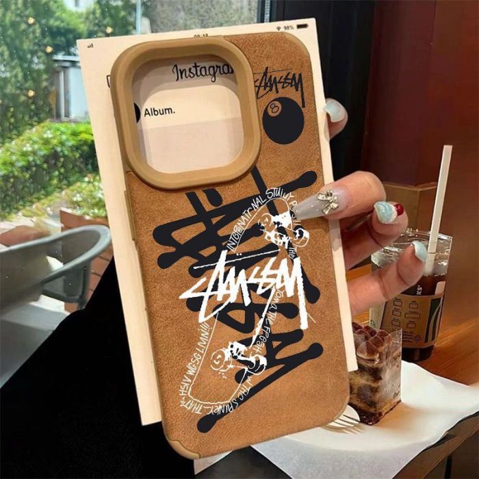 Stussy Pool Black 8 Vintage Fur iPhone Case
