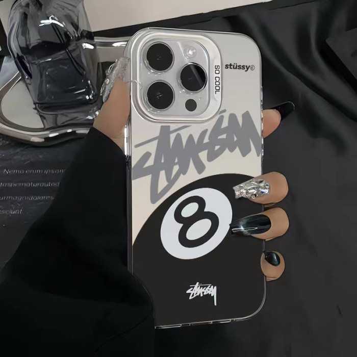 Stussy Pool Black 8 Logo iPhone Case 2 colors