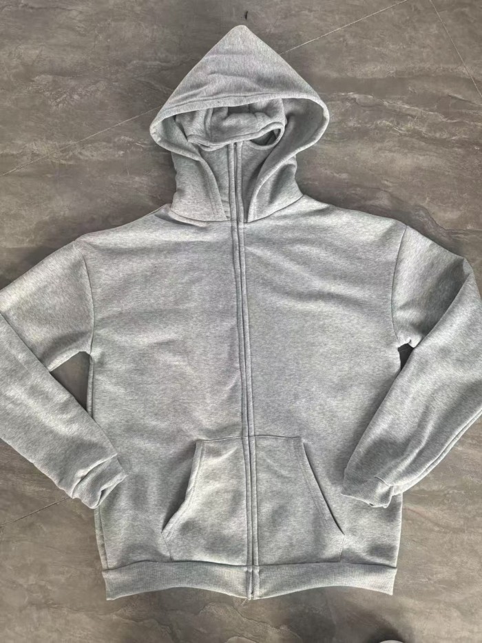 Double-Layer Hooded Zipper hoodie balaclava 9 colors 28677389