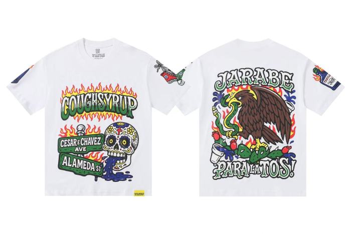 Cough syrup Skeleton Whip Man Image Print Tee 11 colors