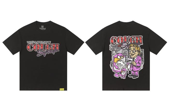 Cough syrup Skeleton Whip Man Image Print Tee 11 colors