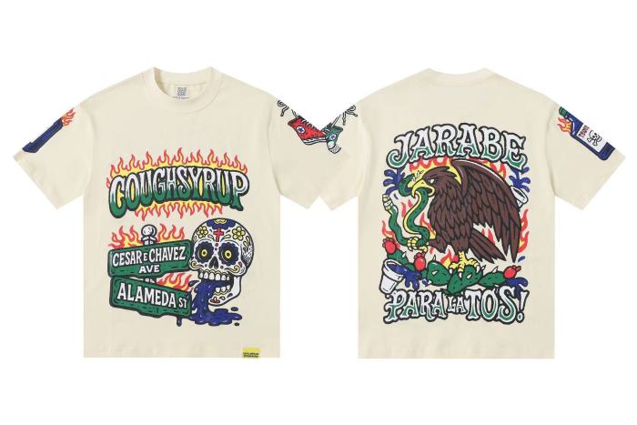 Cough syrup Skeleton Whip Man Image Print Tee 11 colors