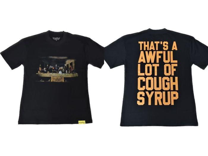 Cough syrup Flame Target Heart Saint Print Tee 11 colors