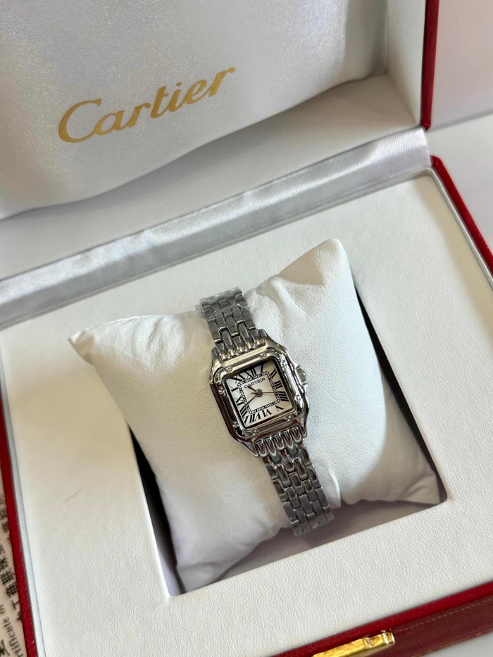 Santos Panthère Stainless Steel Strap Quartz Movement Watch【Dial size：24x24mm】