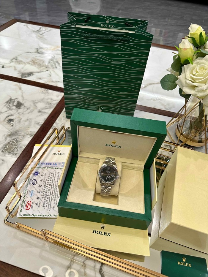 Datejust Dark Gray-Green Dial Quartz Movement Watch【Dial diameter：40mm】