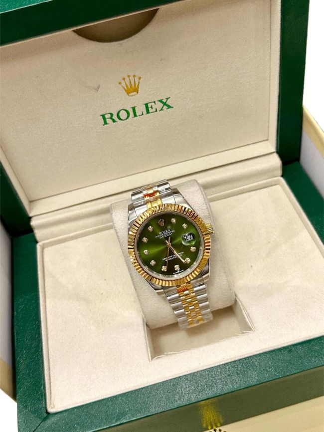 Datejust Vintage Green Dial Quartz Movement Watch【Dial diameter：40mm】