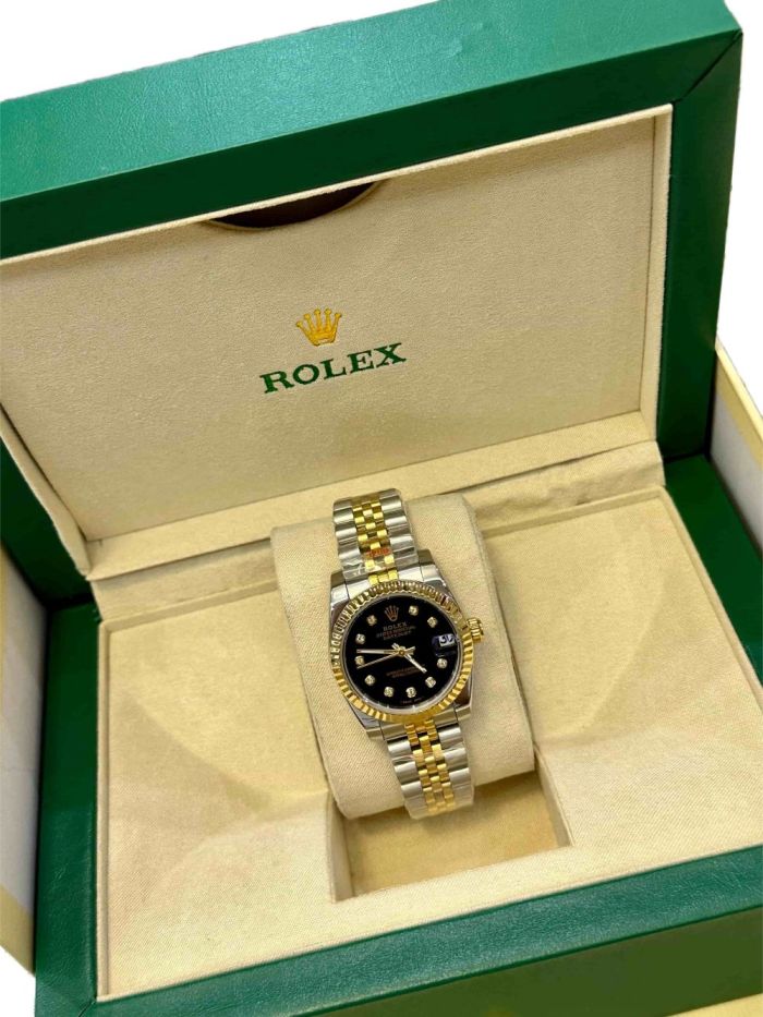 Datejust Two-tone Gold Steel Bracelet and Quartz Movement Watch【Dial diameter：30mm】