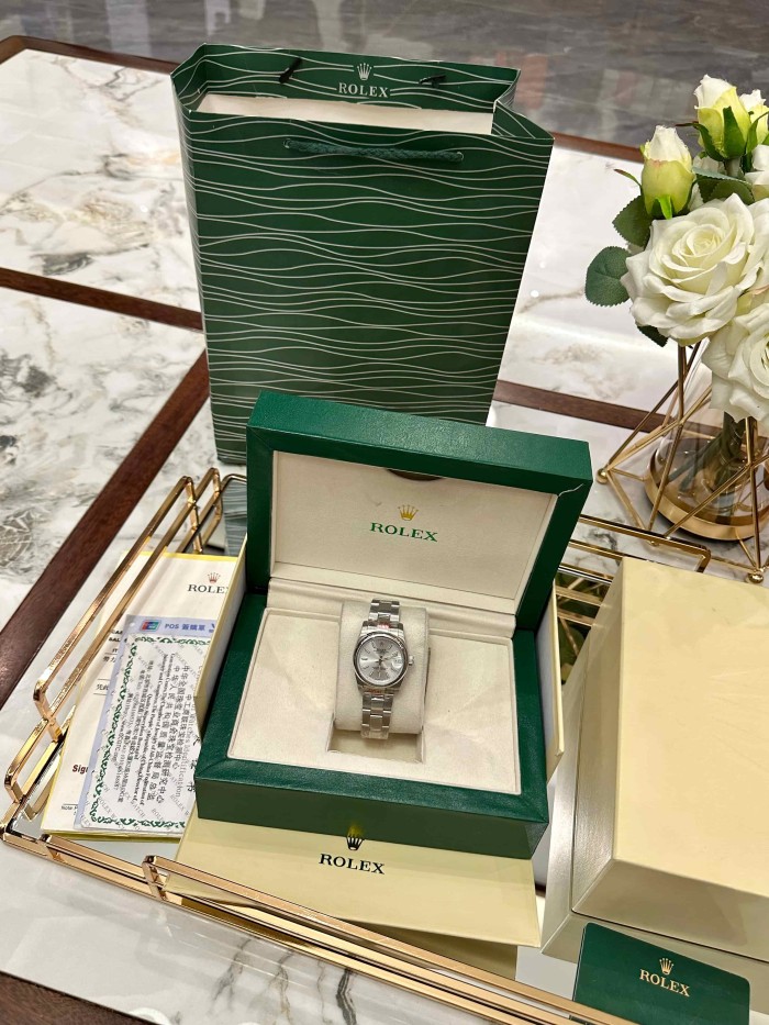 Oyster Perpetual Silver Dial Quartz Movement Watch【Dial diameter：30mm】