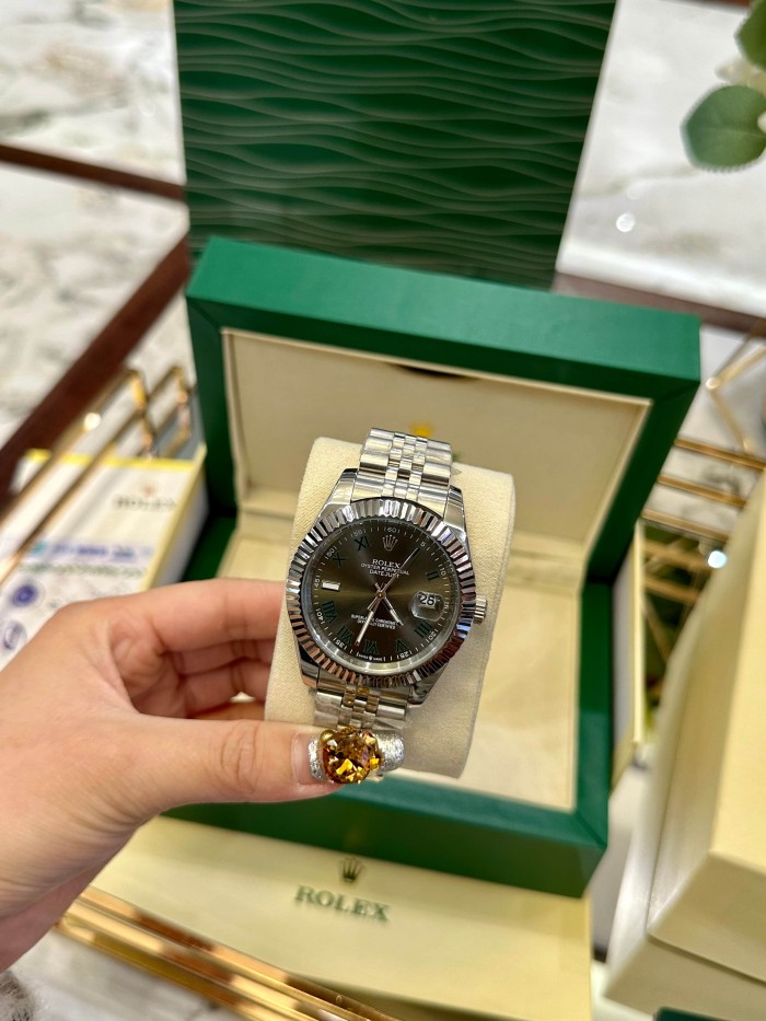 Datejust Dark Gray-Green Dial Quartz Movement Watch【Dial diameter：40mm】