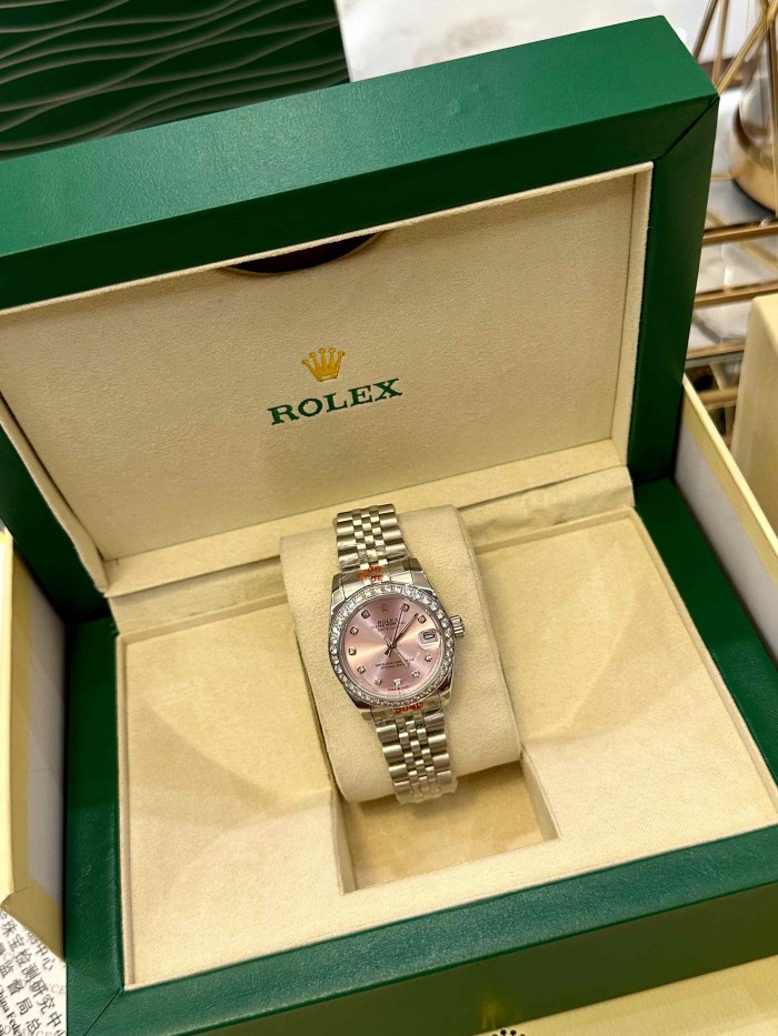 Datejust Light Pink Dial Quartz Movement Watch【Dial diameter：33mm】