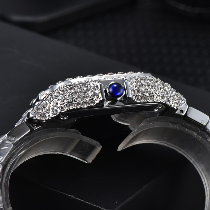 Luxury Full Cubic Zirconia Inlay Quartz Movement Watch 16 colors
