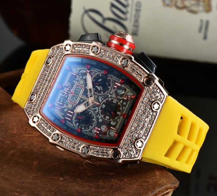 Silicone Strap Tonneau Shaped Cubic Zirconia Inlay Quartz Movement Watch 12 colors