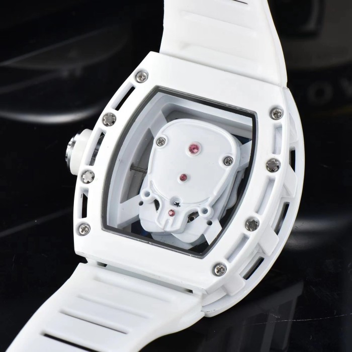 Tonneau Shaped Skull Design Cubic Zirconia Inlay Quartz Movement Watch 5 colors