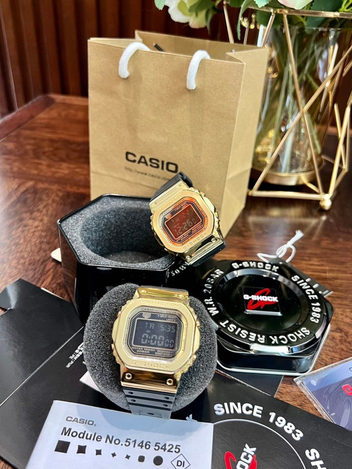 G-SHOCK Limited Edition Little Gold Brick Quartz Movement Watch