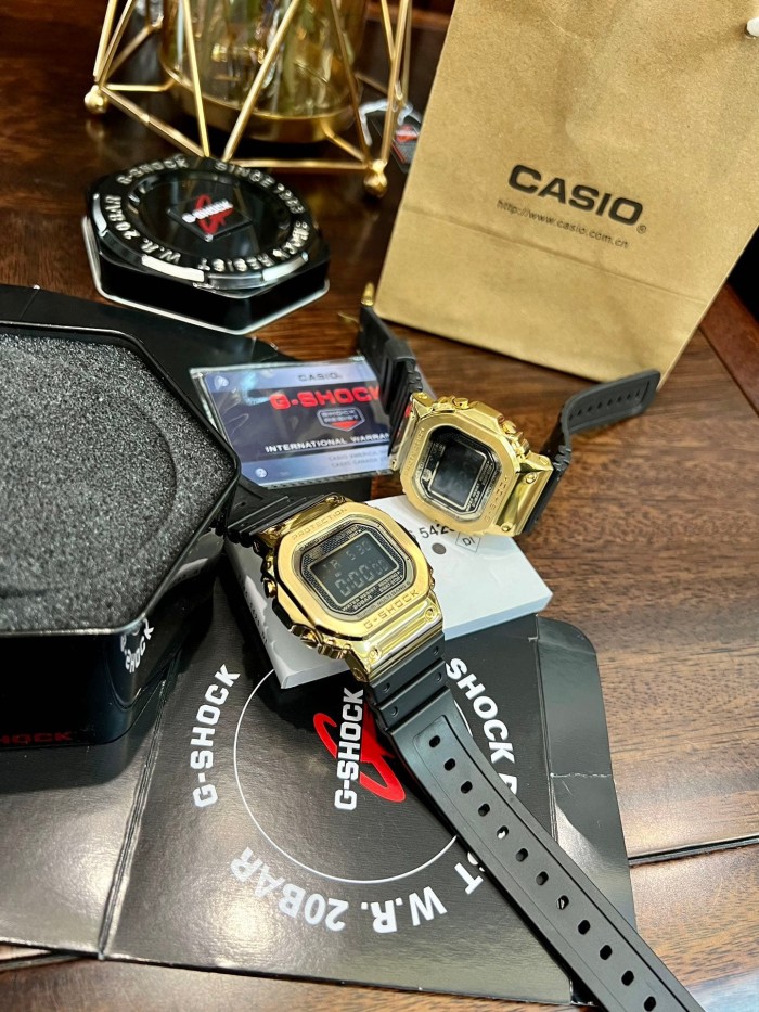 G-SHOCK Limited Edition Little Gold Brick Quartz Movement Watch