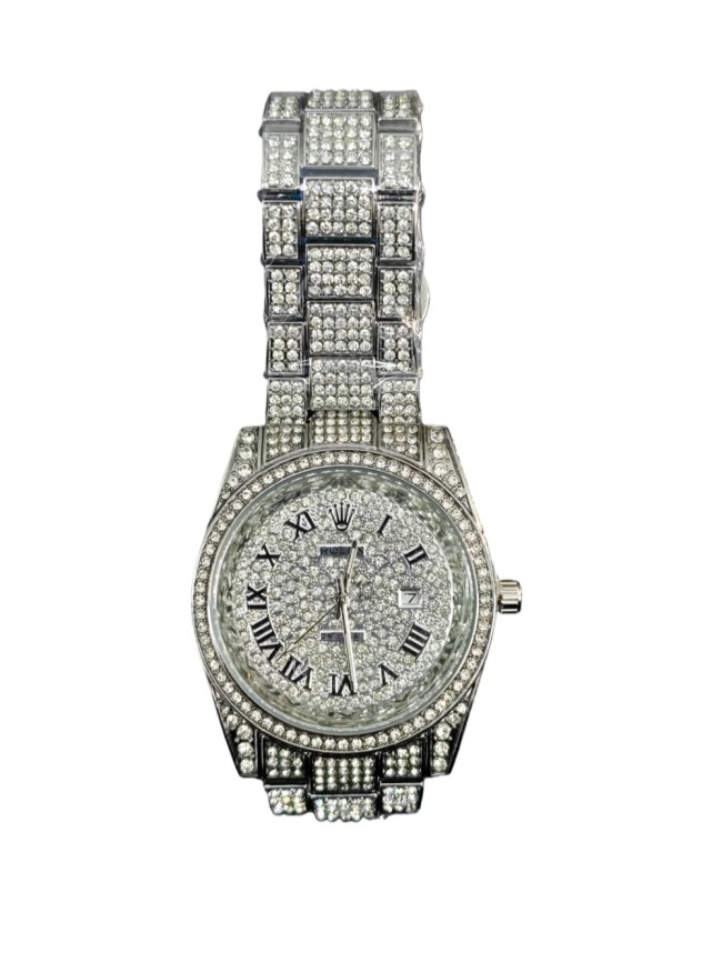 Starry Sky Full Cubic Zirconia Inlay Quartz Movement Watch