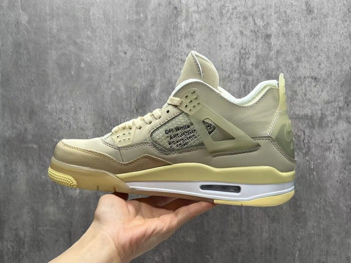 OFF-WHITE x Air Jord@n 4 Retro 'Sail'